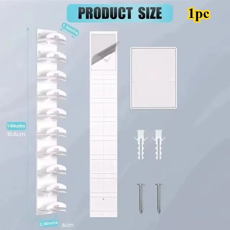 10Grids Wall Mounted Cap Rack Hat Holder Baseball Cap Towel Rack Holder Closet Hanger Storage Organizer Accessories Space Saving