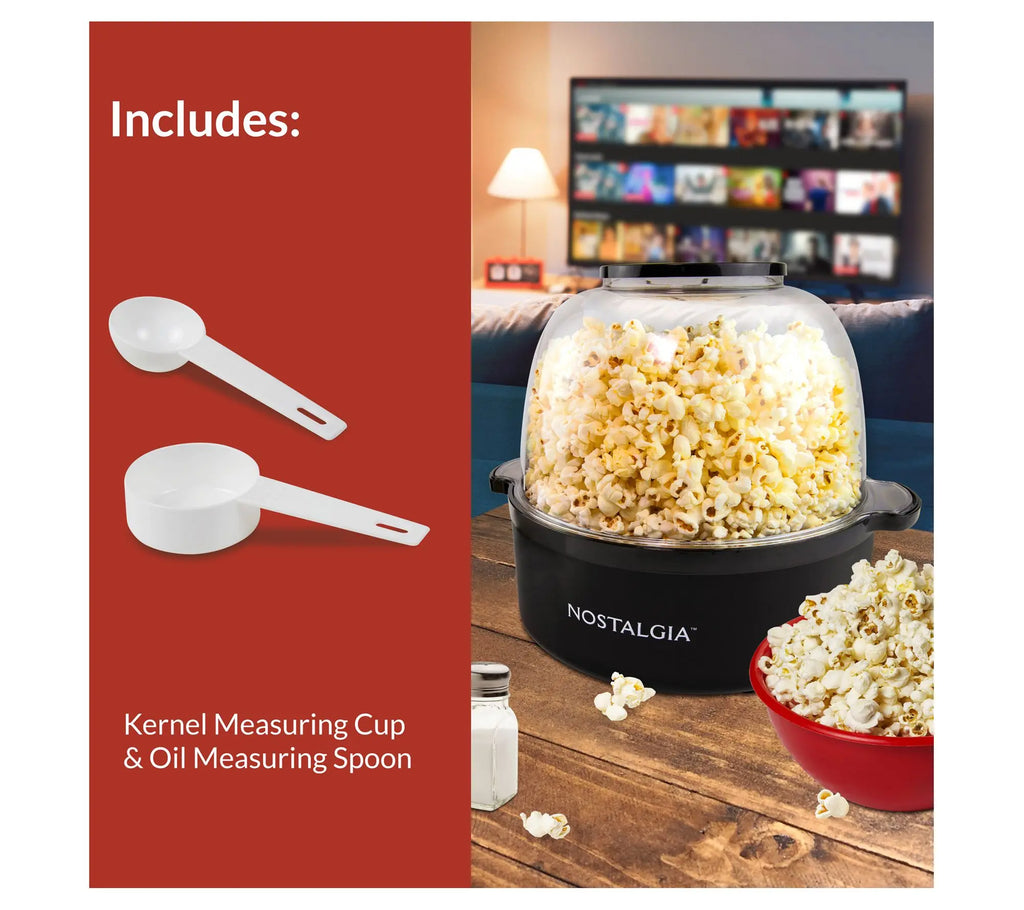 Nostalgia 6 QT Stainless Steel Stirring Popcornpopper