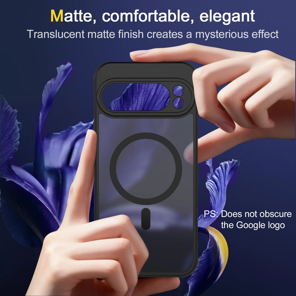 Sleek Matte Translucent Magnetic Case for Google Pixel 9A, 10, 10Pro & 10Pro XL - Shockproof & Magsafe Compatible!