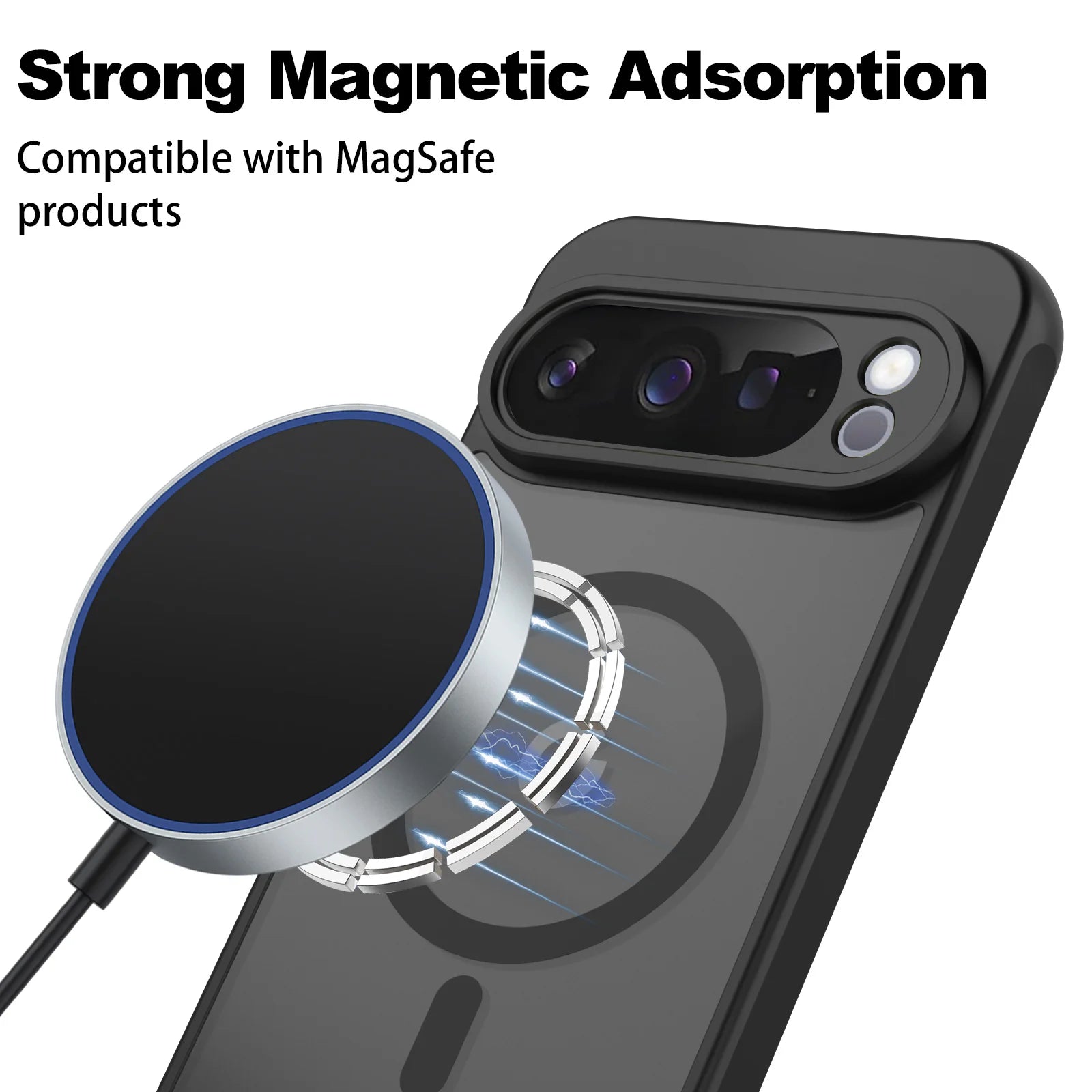 Sleek Matte Translucent Magnetic Case for Google Pixel 9A, 10, 10Pro & 10Pro XL - Shockproof & Magsafe Compatible!