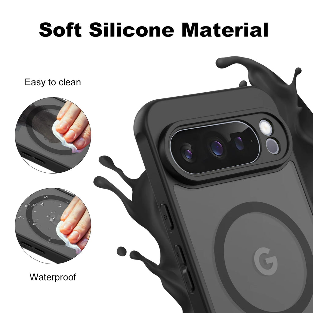 Sleek Matte Translucent Magnetic Case for Google Pixel 9A, 10, 10Pro & 10Pro XL - Shockproof & Magsafe Compatible!
