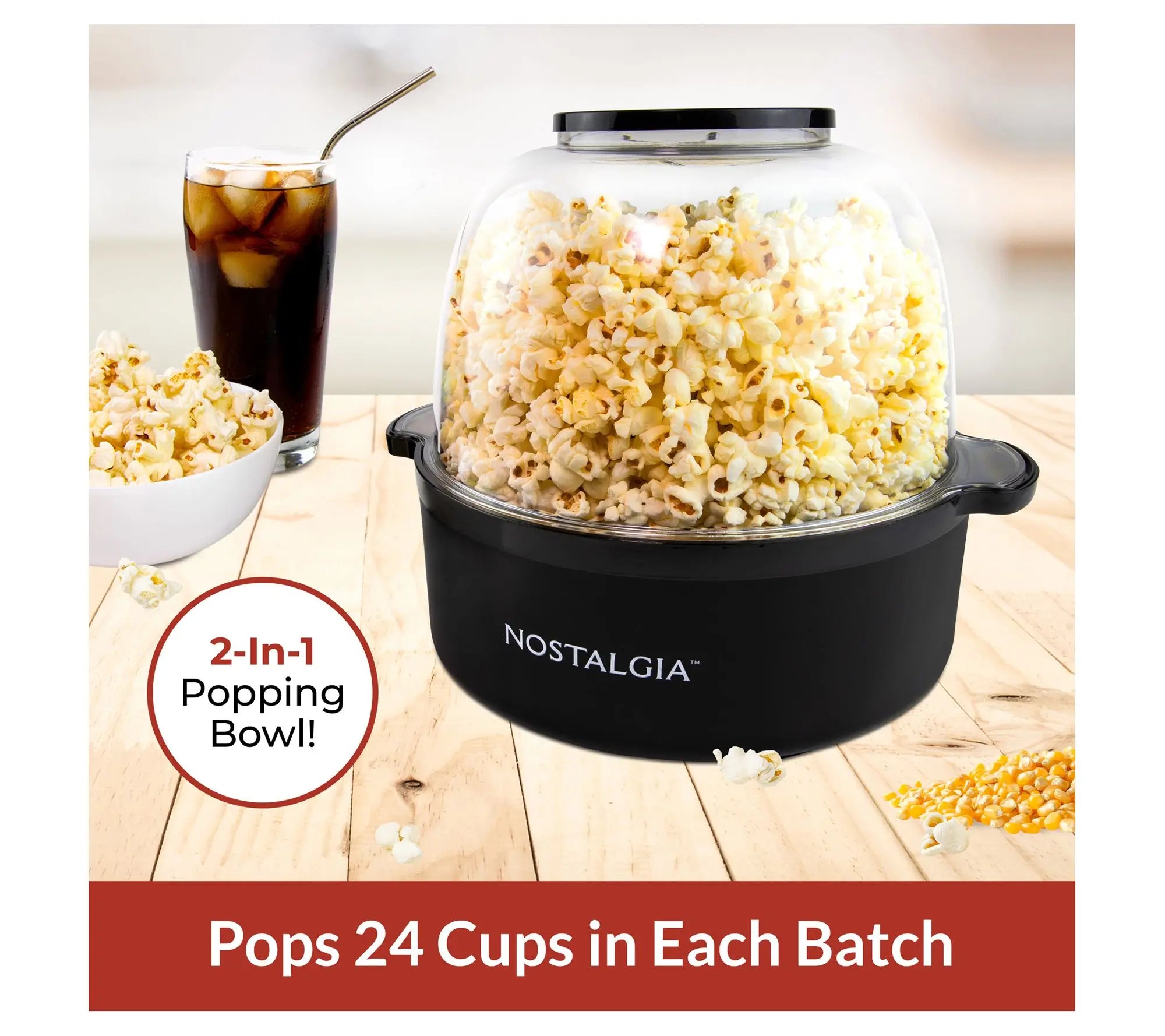 Nostalgia 6 QT Stainless Steel Stirring Popcornpopper