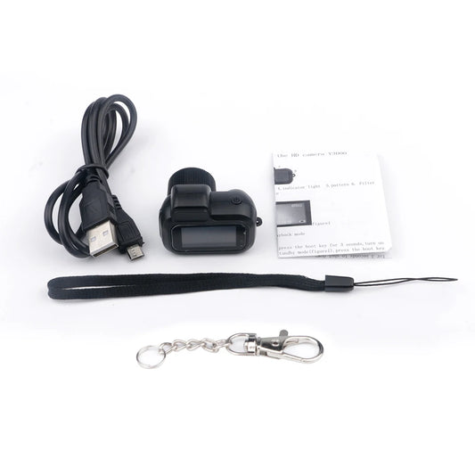 Mini Camera with 0.96In Screen CMOS Indoor Home Outdoor 1080P Sports Portable Vintage Video Recorder Support TF Card Y3000